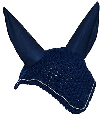 Rhinegold Diamante Fliegenhaube/Geräuschdämpfer - Cob-Ink blau