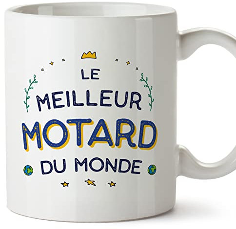 Mugffins Tasses pour MOTARD - En Français - Cadeau original pour MOTARD homme - Meilleur du Monde - 11 oz / 330 ml