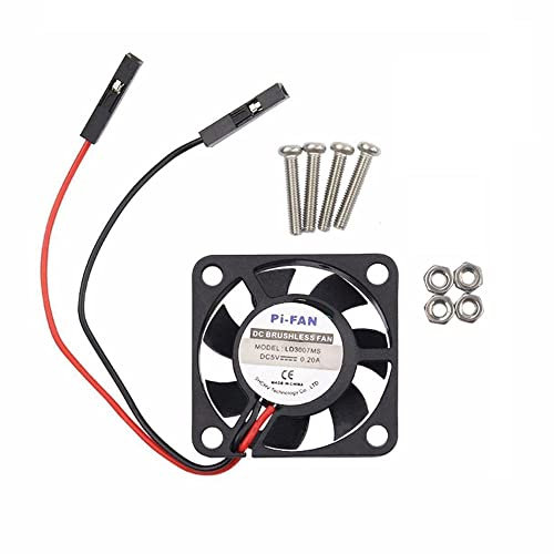 5V / 3.3V Cooling Fan With Screws + Heat Sink 1 Aluminum With 2 Copper For Raspberry Pi 3 / Pi 2 Model B RPI B+ distinctive (Color : Only fan)