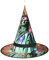 OPSREY Statue Liberty Flag Fireworks printed Adult Light Up Witch Hat Pointy Hat Halloween Party Decoration