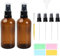 100ml Braunglas Sprühflasche, Sprühflasche Glasflasche mit Zerstäuber, Nachfüllbare Reise Feinnebel Sprühflasche Sprayflasche, Parfüm Zerstäuberflaschen mit Trichter und Etikettenaufkleber (100ML)