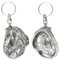 Art-Dog Niedlicher Hundeschlüsselanhänger - Exklusive Kollektion Rough Collie - Langhaar Schlüsselanhänger Hund - Versilberte Keyring mit 2,5 Schloss - 5,8x4,3x11,4cm