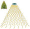 cshare Christmas Tree Lights, 3M/9.8Ft * 16 Lines 592LEDs Fairy Lights Mains Powered with 8 Light Modes,Memory & Timing Function,Waterproof for (8-10ft) Christmas Tree Indoor and Outdoor- Warmwhite