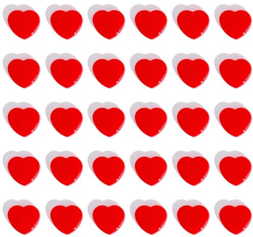 ZDZBLX 30 Pcs Fridge Magnets Strong Magnet Small Magnets Whiteboard Magnets for Crafts Magnets Heavy Duty Cute Mini Magnets Fridge Magnets for Adults, Magnets for Whiteboard Notice Board (Heart, Red)
