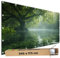 TRIOSK Sichtschutz Garten Dekoration Plane groß mit Motiv Zauber Baum Wasser Nebel Fluss Motivbanner Blickdicht für Terrasse Zaun Gartenzaun Gartenposter PVC Zaunblende 340x173 cm