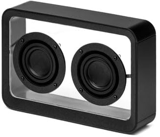 Gingko Mage - Altavoz Bluetooth transparente, sonido ligero e increíble, batería recargable de larga duración, cable USB-C incluido, función TWS, control táctil (negro)