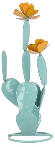 Fockety Cactus en Métal, 10,24 Pouces, Cactus Saguaro, Ornements de Pelouse, Jardin Féerique, Décoration Extérieure pour Cour, Figurines de Jardin, Décoration Artistique, Statue,