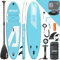 ALLPICK Premium SUP Board Set, Stand Up Paddling Board Aufblasbar, Mit Universal Kamerahalterung, Komplettes Zubehör, Verstellbares Paddel, Anfänger, Fortgeschrittene, 180kg (Himmel - Blau)
