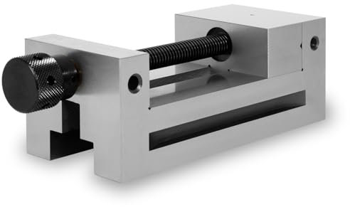 EBERTH Präzisionsschraubstock mit Spindel, Backenbreite 125mm, maximale Spannkraft 160mm, Backenhöhe 50mm, aus robustem Stahl, professionell, für diverse Arbeiten, Werkstattschraubstock