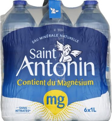 Saint Antonin Eau minerale naturelle sans nitrate - Les 6 bouteilles de 1L