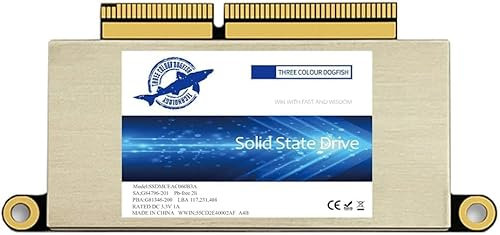 Dogfish - Unità SSD interna a stato solido da 2 TB per MacBook Pro M.2 NVMe SSD PCIe Gen 3.0x4, aggiornamento interno per MacBook Pro A1708 2016-2017, modelli Non-Touch Bar (MacOS preinstallato) - 2