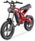HIDOES B6 Electric Bike for Adults, 20 Inch E Dirt Bike with 48V 15.6Ah Removable Battery, Adjustable Shock Fork 4.0 Fat Tire Electric Bike, Electric Mountain Bike for Off-Road and Urban Commuting
