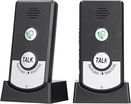 YUEHISY Interphone Vocale à 2 Voies, unité de Système de Sonnette sans Fil sans Fil, Intercommunicador Super à Longue Portée, Installation Facile, Interphone pour Le Bureau de L'hôpital