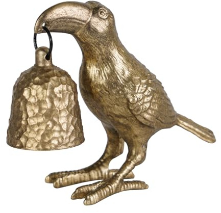 NIKKY HOME Spegnitoio per candele dorate, estintore per candele vintage con uccello, accessorio decorativo in metallo