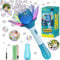 Bombble Elektrisches Seifenblasenstab, Blumen Seifenblasenmaschine Kinder 10000+ Blasen/Min mit Seifenblasenlösung/AKKU/Licht für Geschenk/Outdoor/Party/Hochzeit, Seifenblasenspielzeug Bubble Maker