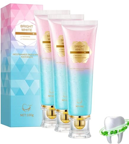 Radiant Whitening Zahnpasta, Zahnpasta Weisse Zähne, Whitening Mousse Toothpaste, Fleckenentfernung und Aufhellung, Verleiht Langanhaltende Frische (3)