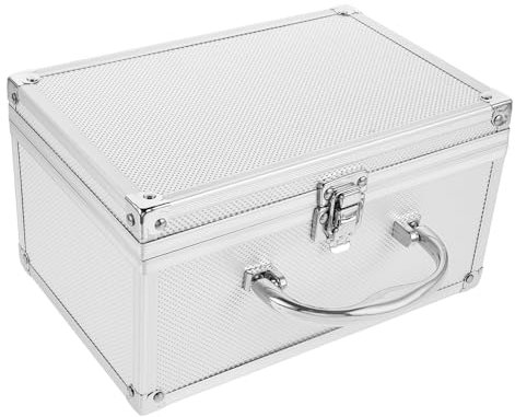 HEALEEP Organizer Per Attrezzi Alluminio Leggero Con Maniglia Scatola Porta Utensili Compatta Per Garage e Progetti Fai Da Te Soluzione Per Riparazioni Auto e Organizzazione Strumenti