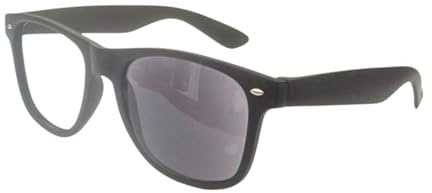 Fads & Fashions Photochromic Reading Glasses Classic Style Mens Womans with Glass Lenses TN49P (Matt Black, 2.5, x)