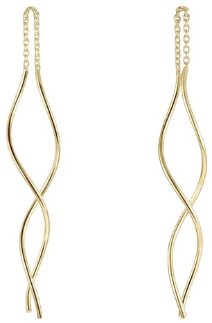 MATERIA Durchzieher Ohrringe gold - Spirale Silber 925 Ohrhänger vergoldet SO-497