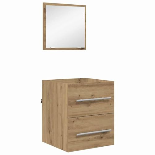 vidaXL Bathroom Cabinet with Drawer 41 x 38.5 x 48 cm Engineered wood, Modular Bathroom Cabinet, Contemporary Bath Furniture, Simple Storage Solution, Space-Saving, Durable, Functional Design