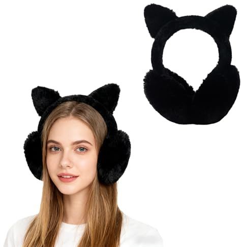 Greyoe Ohrenschützer Damen 1 Stück, Ohrenwärmer Damen, Ohrenschützer Winter für Skifahren, Radfahren, Pendeln | Süßes Design - Leoparddruck, Plüsch Bequemes Winddicht, Geschenkbar