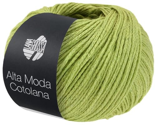 LANA GROSSA Alta Moda Cotolana | Edles Kettengarn aus 45% Schurwolle (Merino superwash), 45% Pima Baumwolle & 10% Polyamid| 50g Wolle zum Stricken & Häkeln | 150m Garn FB 71