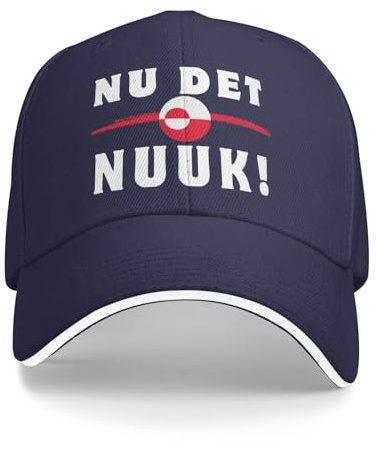 FJQWKLF Nu Det Nuuk Now'S Enough hat Grönland Baseballkappe Marineblau
