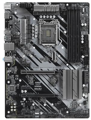 Schede madri Fit For ASRock Z490 PHANTOM GAMING 4 Scheda madre LGA1200 Supporto I9-10900K I7-10700 I5 10400 I3-10300 CPU 4xDDR4 4400MHz M.2 NVME ATX