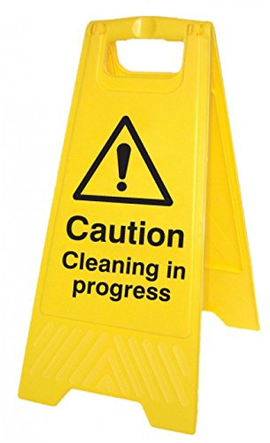 Caledonia Signs 58516 Free-Standing Floor Sign, Caution Cleaning in Progress