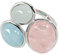 sogni d'oro Silberzeit Damen-Ring Sterling-Silber 925 rhodiniert Multiberyll Beryll rosa blau grün RW16