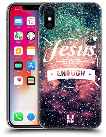 Head Case Designs Jesus is Enough Wolke Schriftzug Gel Handyhülle Hülle [Militärischer Schutzgrad] Kompatibel mit Apple iPhone X/iPhone XS