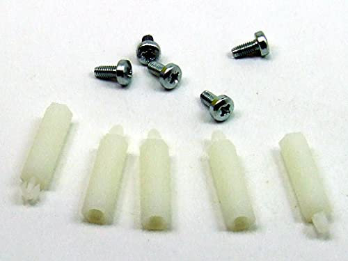 POPESQ® - 5 Pcs. x Standoff PCB 20 mm M3-3mm with Screws White Plastic #A1993