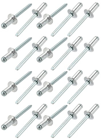 Sourcingmap 20 Pcs 6.4mm x 13mm Aluminum Open End Large Flange Blind Rivets