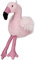 BRUBAKER - Peluche Douce - Flamant Rose - 20 cm - Pendentif Sac-à-Dos/Porte-clés - Rose Clair/Paillettes