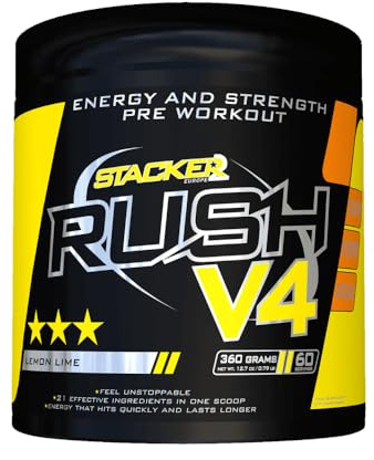 Rush V4 Pre-Workout Booster, Lemon Lime