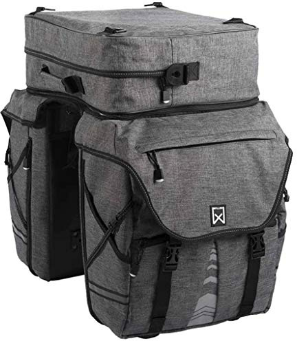 Willex Fahrradtasche mit abnehmbarem Oberteil 65 L Anthrazit Gepäcktasche