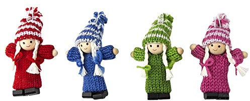 Ideen mit Herz Niedliche Winter-Püppchen, Weihnachts-Deko, aus Filz und Strick, Winter-Kinder (Nele, 4)