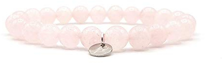 KARDINAL WEIST quarzo rosa bracciale, perle di gemma, gioielli per uomo e donna, chakra - amore - cuore - passione - romanticismo