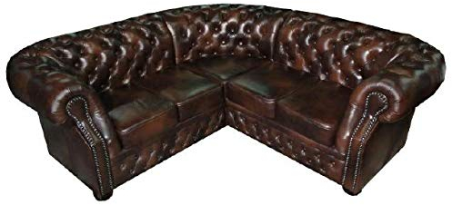 jvmoebel Ecksofa Sofa Ledersofa Polster Couch Eck Garnitur Chesterfield Wohnlandschaft