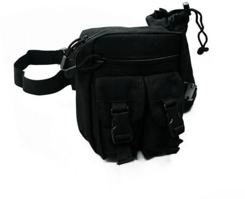 Gürteltasche AIU Military Bauchtasche Lauftasche mit Flaschenhalter Outdoor Taktische Bauchtasche für Radfahren Camping Wandern Schwarz
