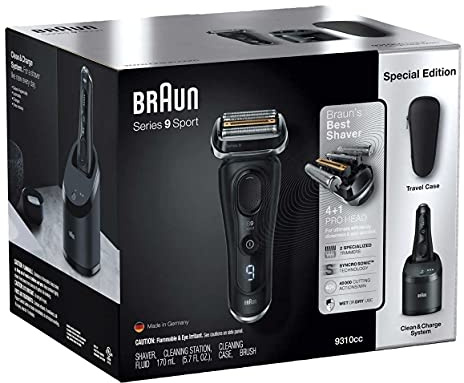 Braun Series 9 Sport Shaver with Clean and Charge System