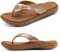 jiajiale Chanclas Mujer Moda Ortopedicas Comodas Piel Tela Sandalias de Dedo Verano Cool Playa Piscina Flip Flop Ligera Abierta Chancletas Antideslizante Goma Suela Caqui EU37