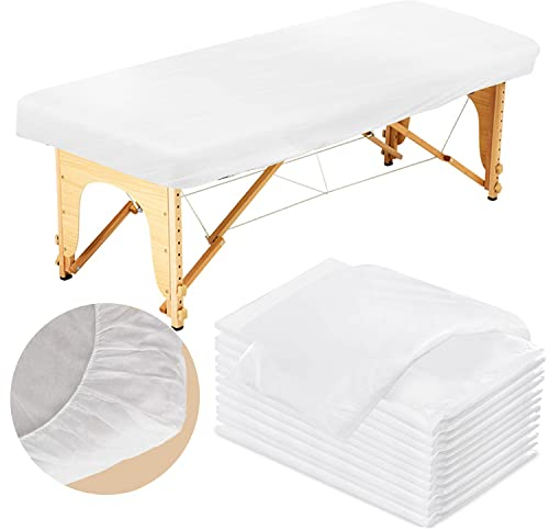 Noverlife Lot de 25 draps jetables pour table de massage, housses de lit de spa, housse de protection en tissu non tissé respirant, usage unique pour salon de beauté, soins du visage et du corps