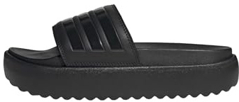 adidas womens Adilette Platform Black/Black/Black 8