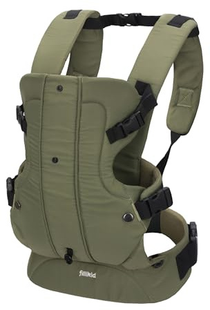 Fillikid Bauchtrage Sport | ergonomische Babytrage waschbar | Ergonomische Kindertrage mit atmungsaktiven Material | Rückentrage für Säuglinge und Kleinkinder ab 3 Monate bis 15 kg