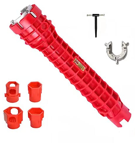 Wenxiaw Llave Fregadero Llave Instalacion Grifo Cocina Llave Inglesa Pequeña, Llave Inglesa para El Instalador de Grifos y Lavamanos Utilizado para Inodoro/Cocina y Más