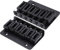 Electric Guitar Bridge Tremolo System Set,Full Block ST Guitar Tremolo Bridge Pop In Arm 5 Screws or 6 String Strat Guitar Tailpiece Replacement(Black)
