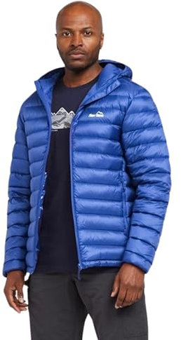 Peter Storm Men’s Loch Down Hooded Jacket with Ripstop Fabric & 90/10 650 Fill Power Down, Water Repellent (UK, Alpha, 3XL, Regular, Regular, Blue)