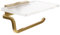 FOMIYES Support De Papier Toilette Doré avec Étagère Porte-Serviette en Papier Support Mural Salle De Bains Salle De Bain Porte-Rouleau De Papier Toilette Cristal Acrylique Support De