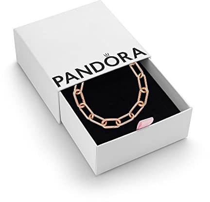 PANDORA ME Link Chain Bracelet In 14K Rose Gold-Plated For Medallion Charms, Size 20, With Gift Box